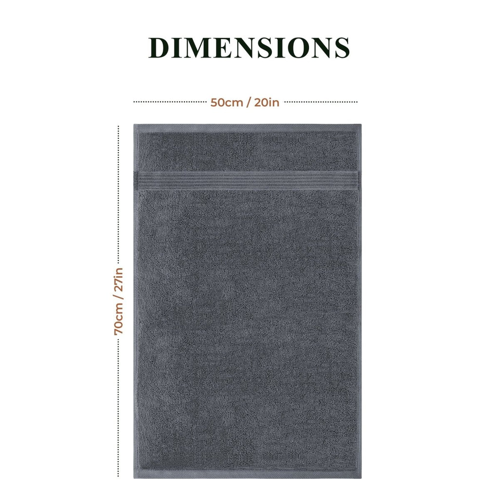 Rhodes Towel Grey 100% Cotton Hotel Quality Hand Bath Towels, Sheets & Face Cloths - Joe’s Haven