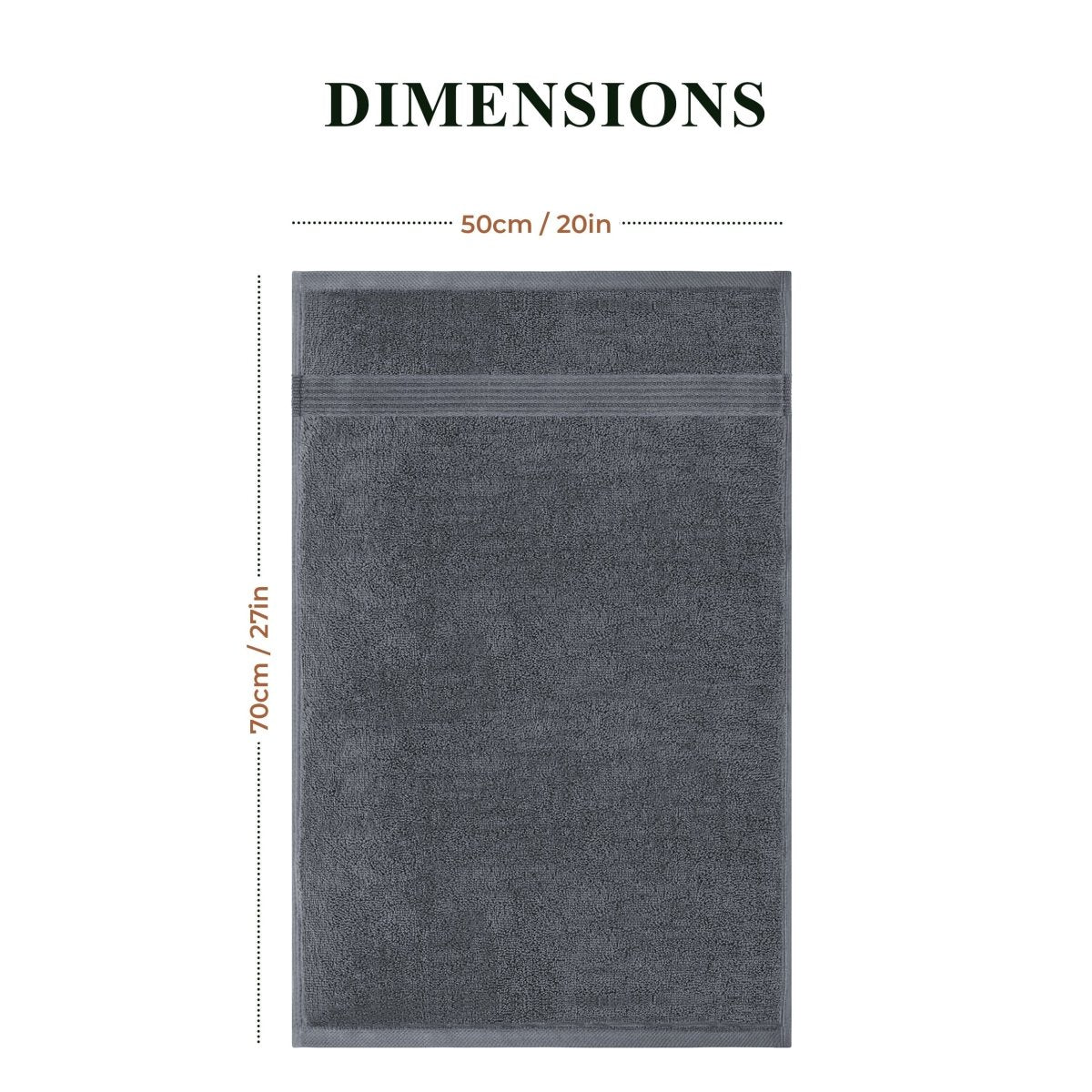 Rhodes Towel Grey 100% Cotton Hotel Quality Hand Bath Towels, Sheets & Face Cloths - Joe’s Haven