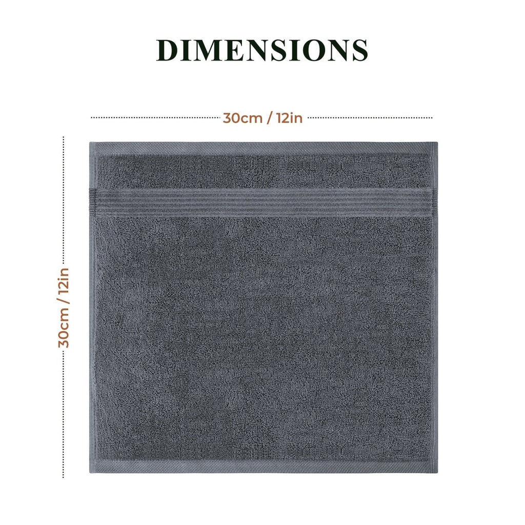 Rhodes Towel Grey 100% Cotton Hotel Quality Hand Bath Towels, Sheets & Face Cloths - Joe’s Haven