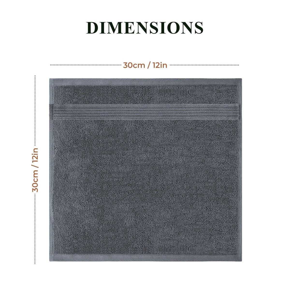 Rhodes Towel Grey 100% Cotton Hotel Quality Hand Bath Towels, Sheets & Face Cloths - Joe’s Haven