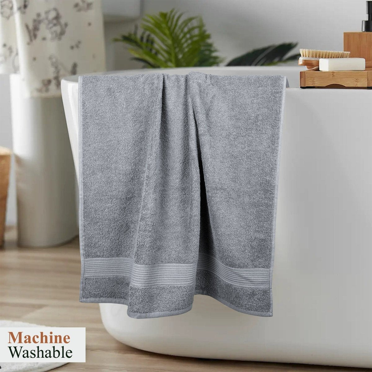 Rhodes Towel Silver 100% Cotton Hotel Quality Towels - Joe’s Haven