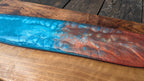 Walnut striking blue and bronze river board - Joe’s Haven