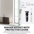 LED Bathroom Mirror 700x500mm Demister Shaver Socket Sensor Switch EMKE - Joe’s Haven