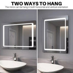 LED Bathroom Mirror 700x500mm Demister Shaver Socket Sensor Switch EMKE - Joe’s Haven