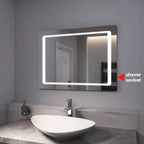 LED Bathroom Mirror 700x500mm Demister Shaver Socket Sensor Switch EMKE - Joe’s Haven