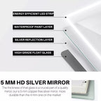 LED Bathroom Mirror 700x500mm Demister Shaver Socket Sensor Switch EMKE - Joe’s Haven