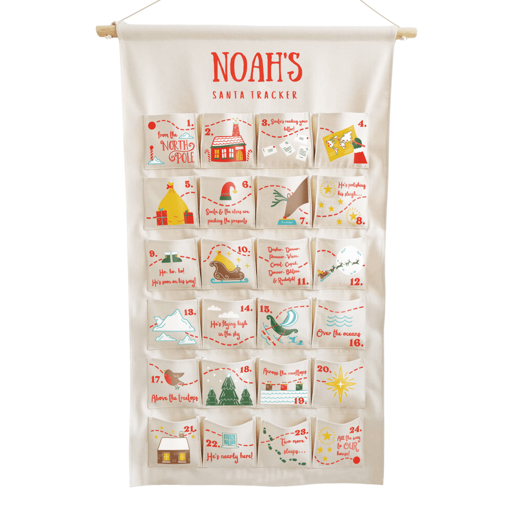 Personalised Fabric Christmas Advent Calendar - Santa Tracker - Joe’s Haven
