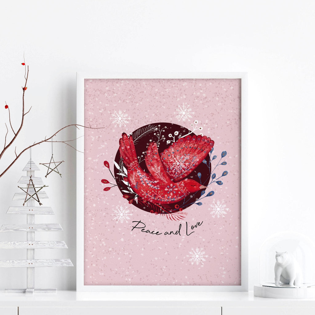 Christmas decor wall art print
