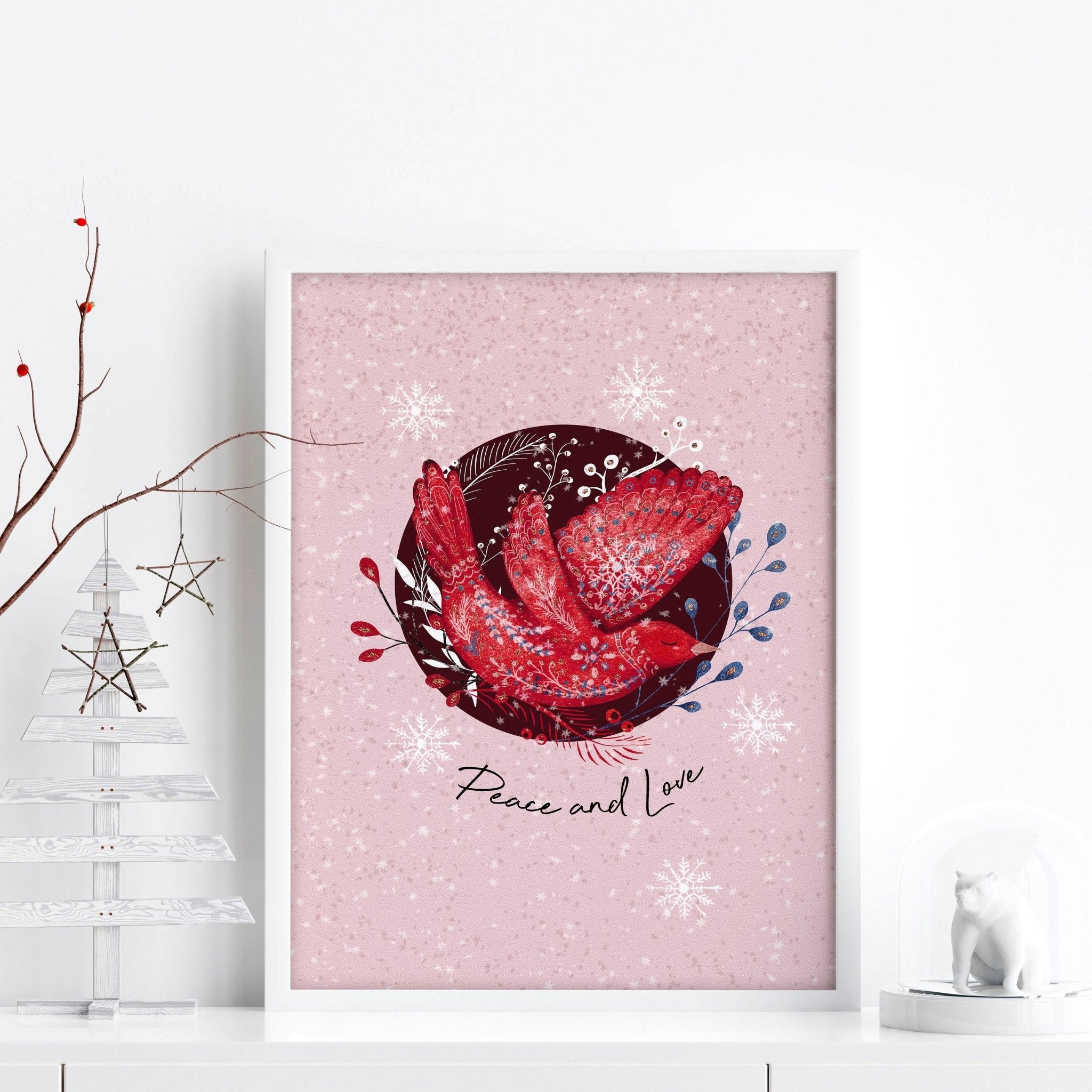 Christmas decor wall art print