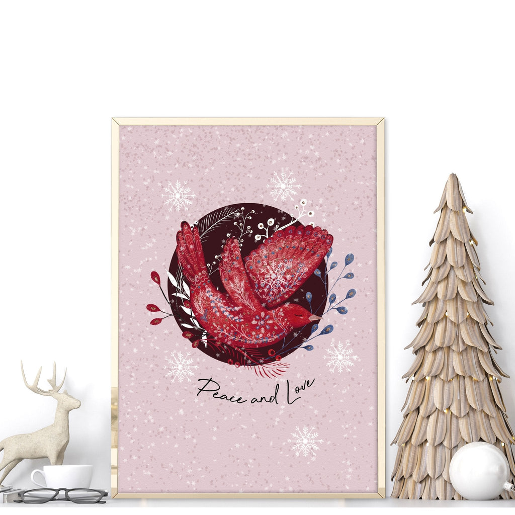Christmas decor wall art print