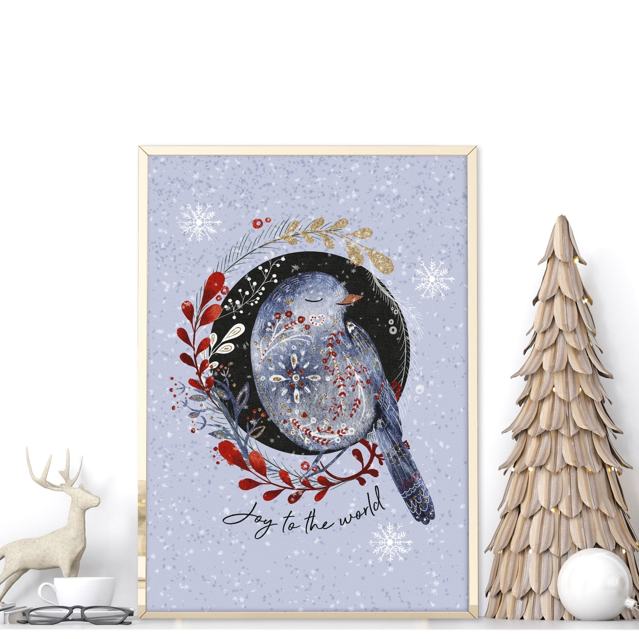 Scandi Christmas decorations | wall art print