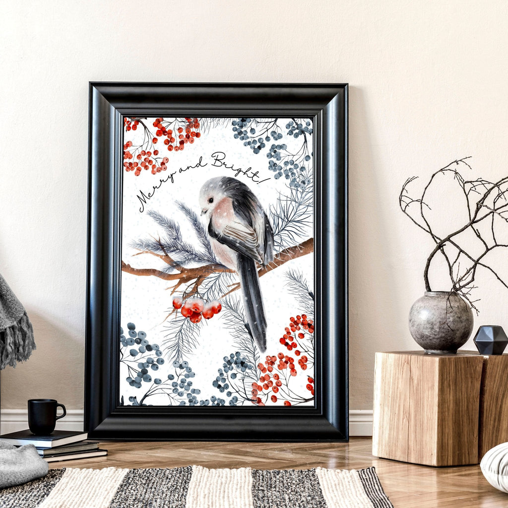 Scandinavian Christmas decoration wall art print