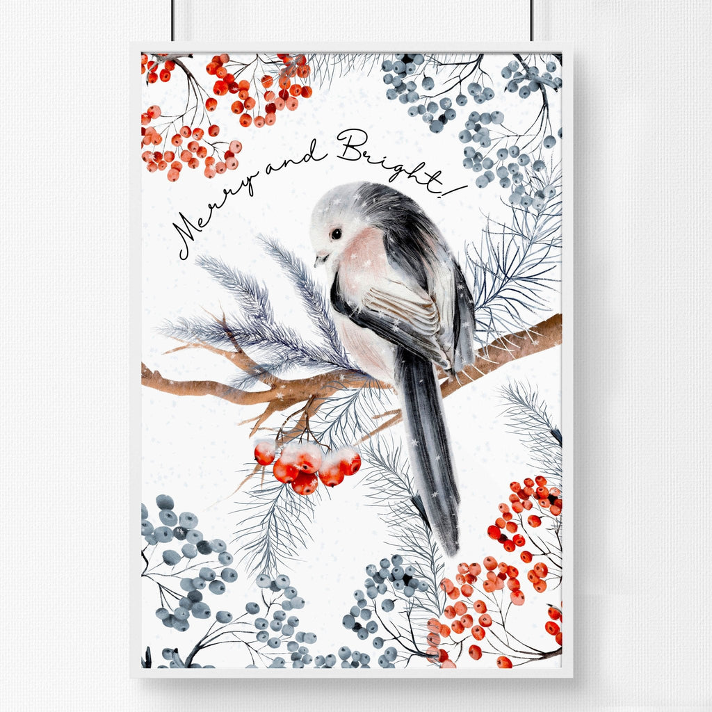 Scandinavian Christmas decoration wall art print