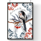 Scandinavian Christmas decoration wall art print