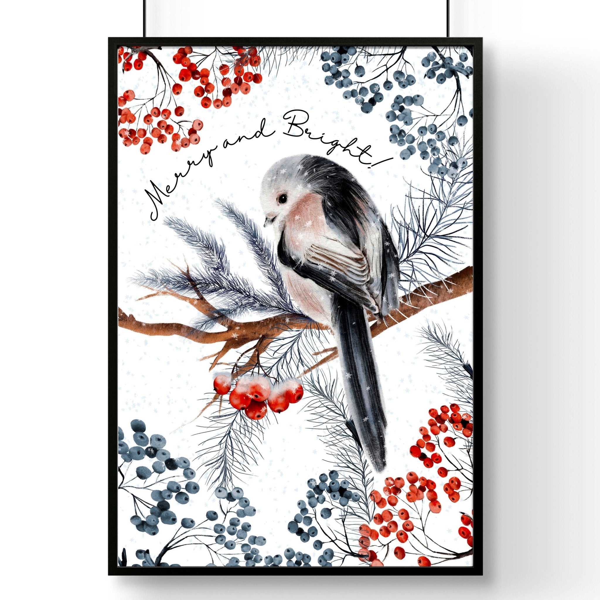 Scandinavian Christmas decoration wall art print