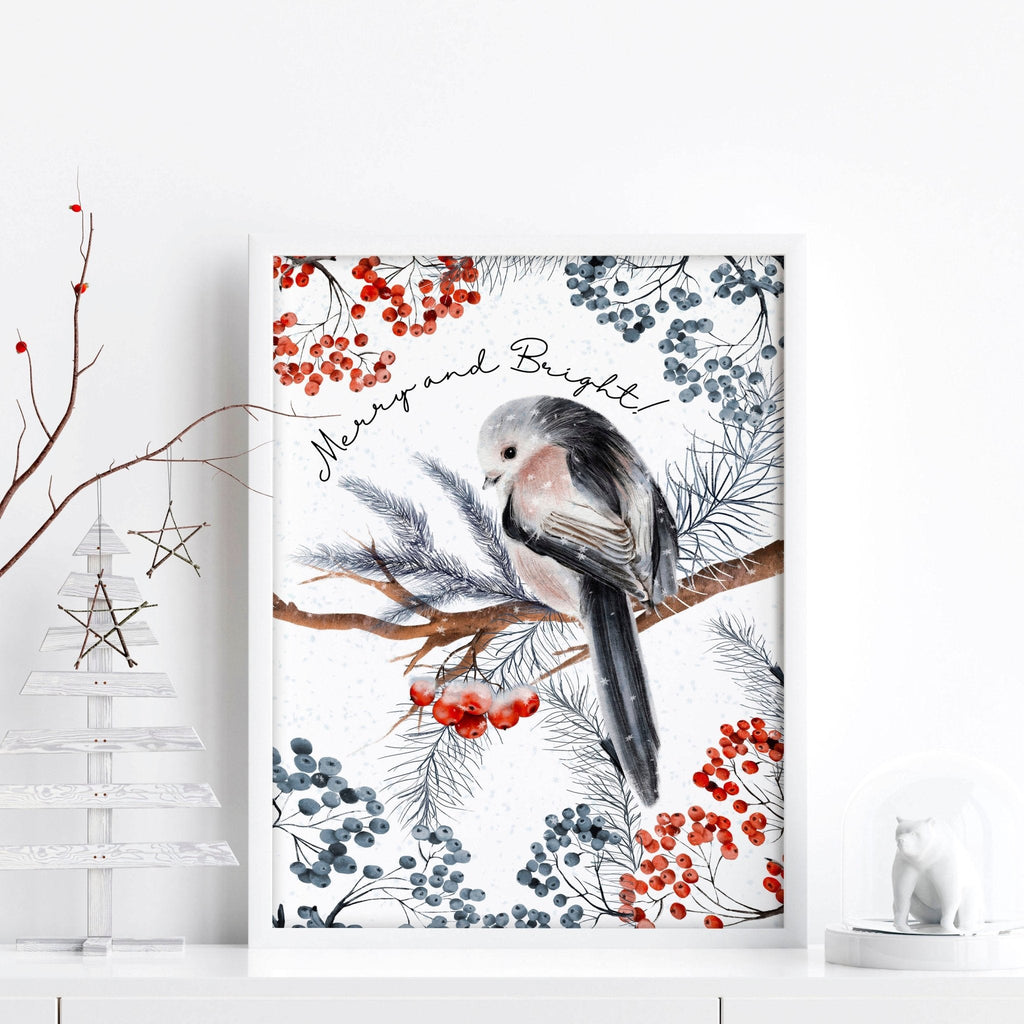 Scandinavian Christmas decoration wall art print