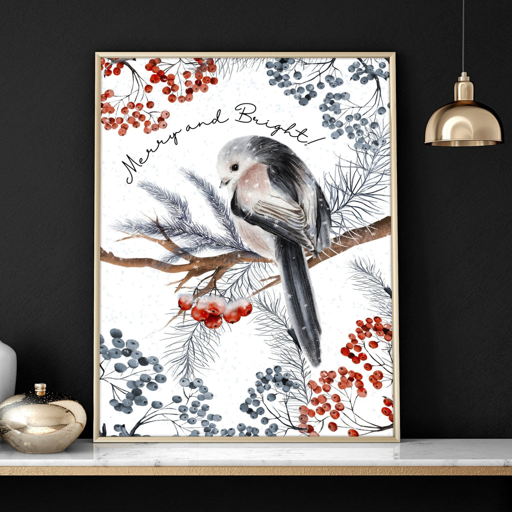 Scandinavian Christmas decoration wall art print