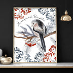 Scandinavian Christmas decoration wall art print