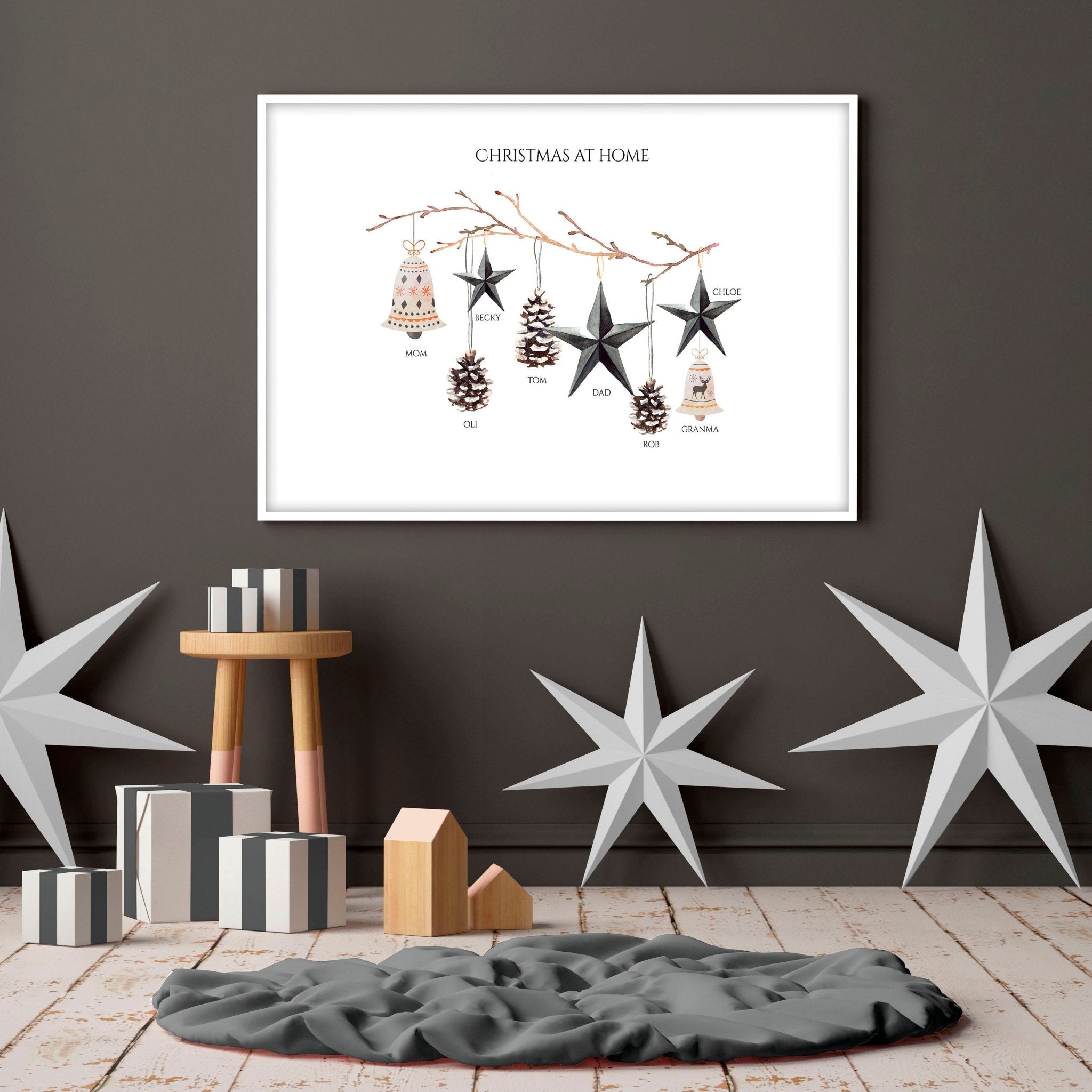 Sentimental Christmas gift wall art print