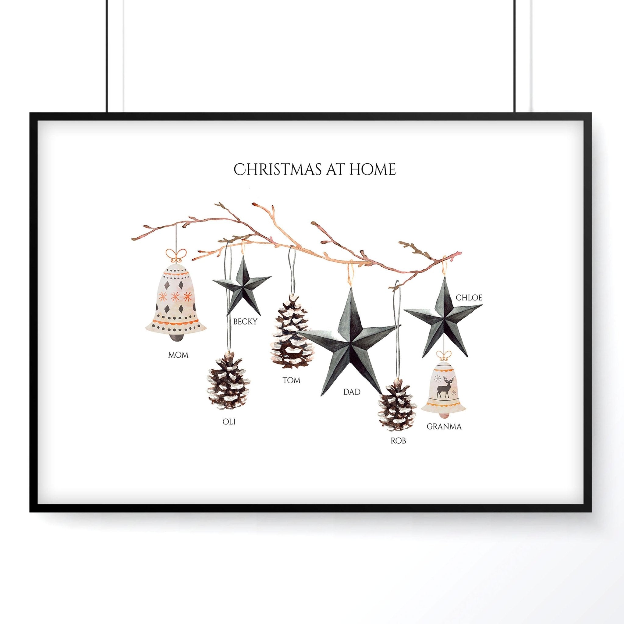 Sentimental Christmas gift wall art print