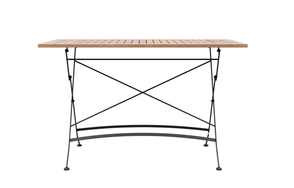 Sicily 4 Seater Teak and Wrought Iron Rectangular 120cm Garden Dining Set - Joe’s Haven