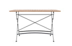 Sicily 4 Seater Teak and Wrought Iron Rectangular 120cm Garden Dining Set - Joe’s Haven