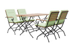 Sicily 4 Seater Teak and Wrought Iron Rectangular 120cm Garden Dining Set - Joe’s Haven