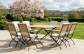 Sicily 8 Seater Teak and Wrought Iron Square 140cm Garden Dining Set - Joe’s Haven