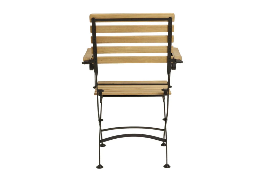 Sicily 4 Seater Teak and Wrought Iron Round 110cm Garden Dining Set - Joe’s Haven