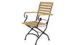 Sicily 4 Seater Teak and Wrought Iron Round 110cm Garden Dining Set - Joe’s Haven