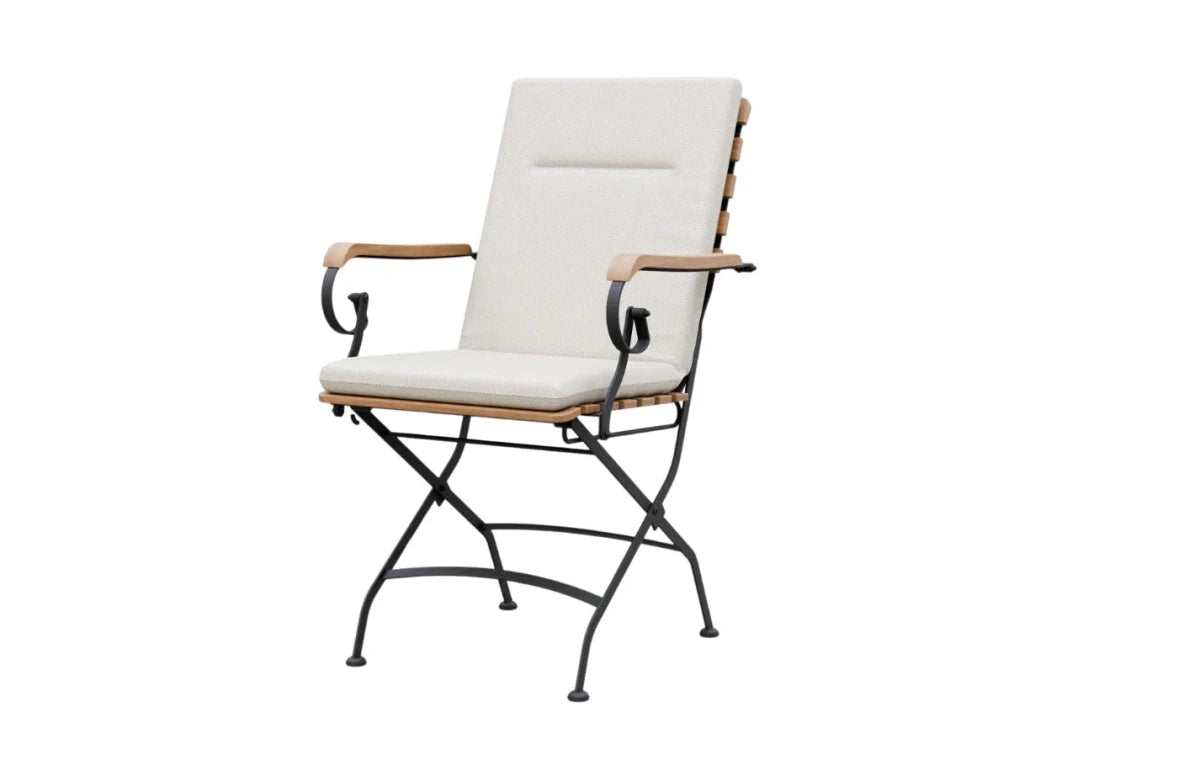 Sicily 4 Seater Teak and Wrought Iron Rectangular 120cm Garden Dining Set - Joe’s Haven