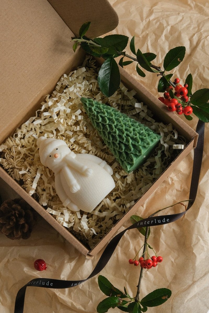 Christmas Candles Gift Set: Snowman and Christmas Tree - Joe’s Haven
