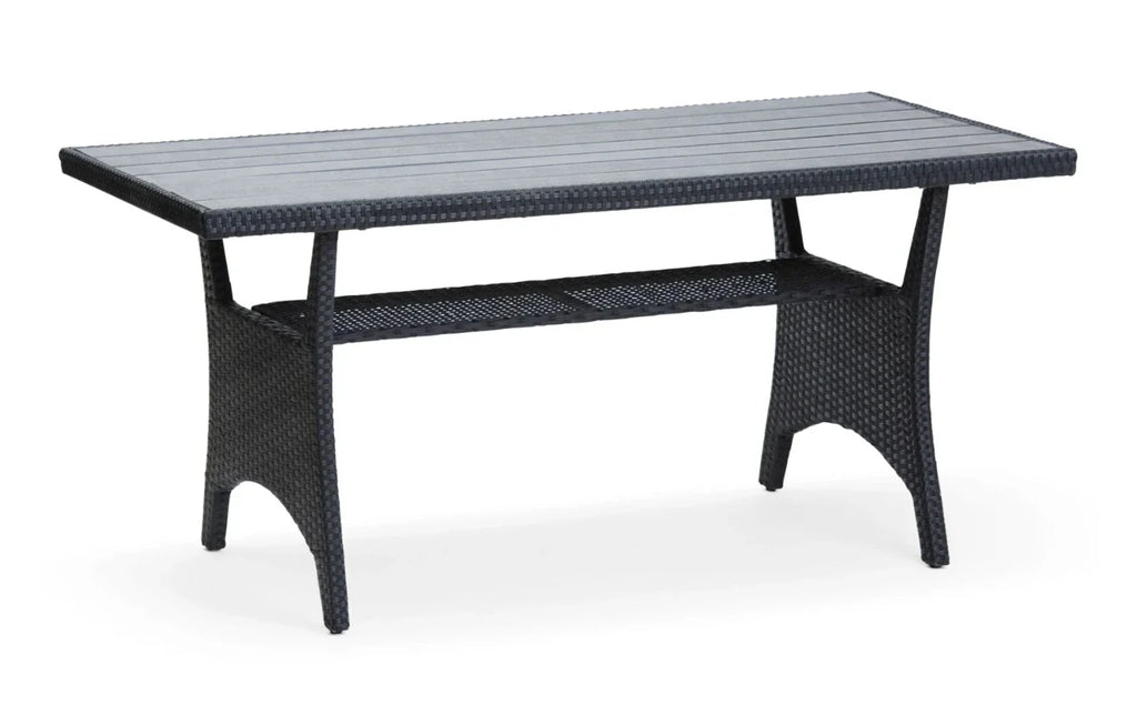 Stockholm 6 Seater Black Rattan Corner Garden Dining and Lounge Set