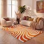 Joli Striped Orange & White Rug - Joe’s Haven
