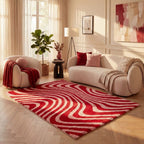 Joli Striped Red & Pink Rug - Joe’s Haven