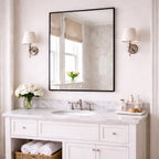 Takara - Black Metal Rectangle Mirror - 120cm x 95cm - Joe’s Haven