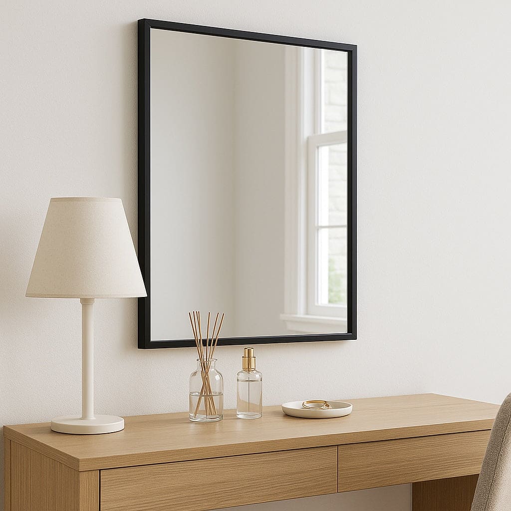 Takara - Black Metal Rectangle Mirror - 70cm x 50cm - Joe’s Haven
