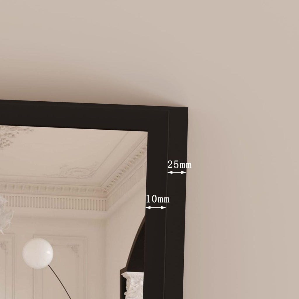 Takara - Full Length Black Metal Rectangle Mirror - 150cm x 60cm - Joe’s Haven