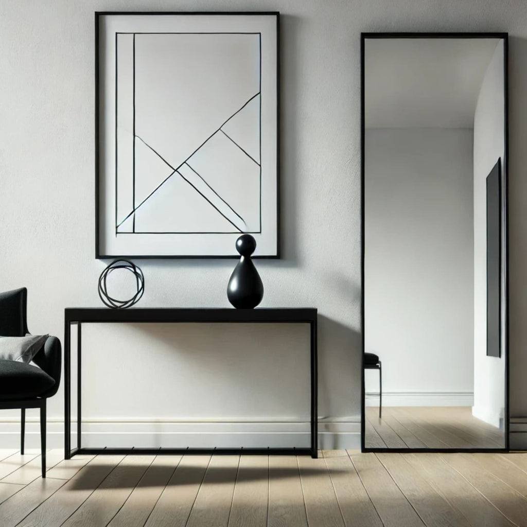 Takara - Full Length Black Metal Rectangle Mirror - 150cm x 60cm - Joe’s Haven