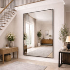 Takara - Full Length Black Metal Rectangle Mirror - 200cm x 150cm - Joe’s Haven