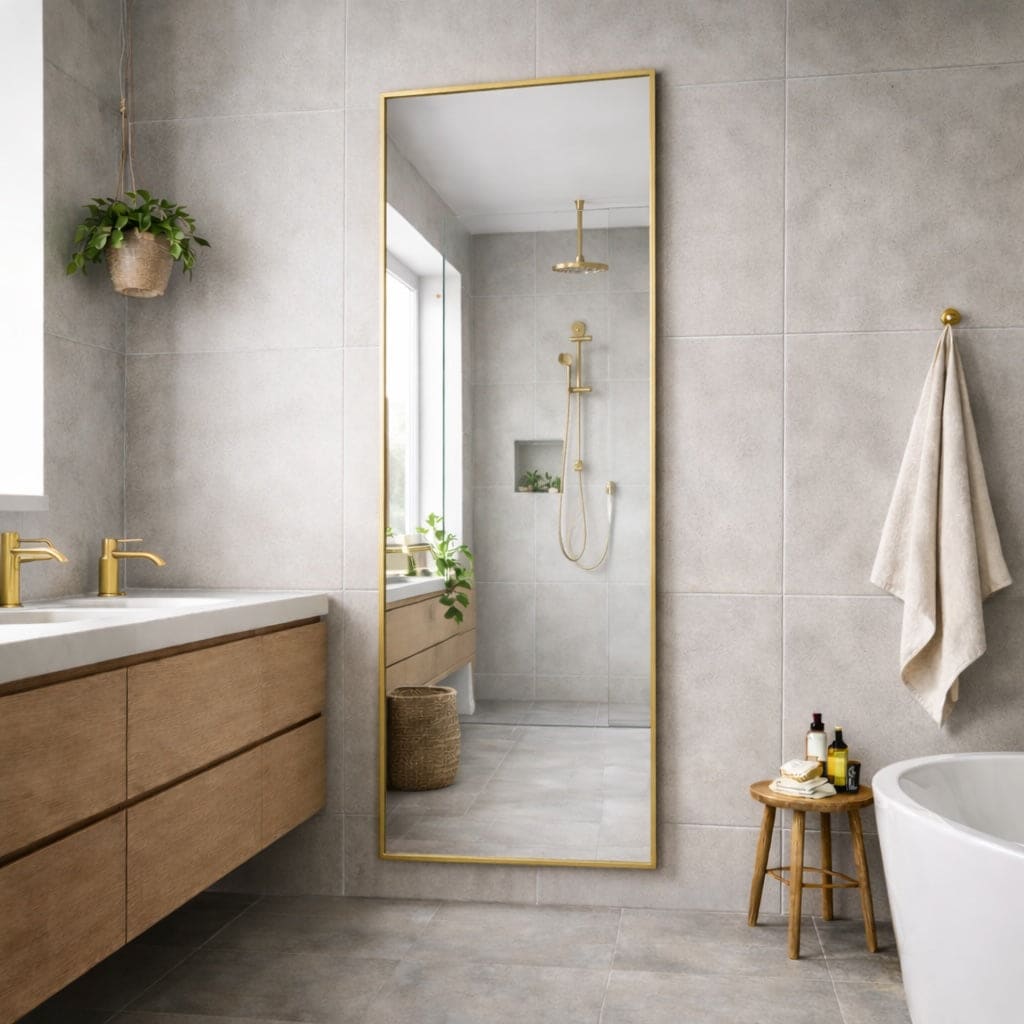 Takara - Full Length Gold Metal Rectangle Mirror - 180cm x 60cm - Joe’s Haven