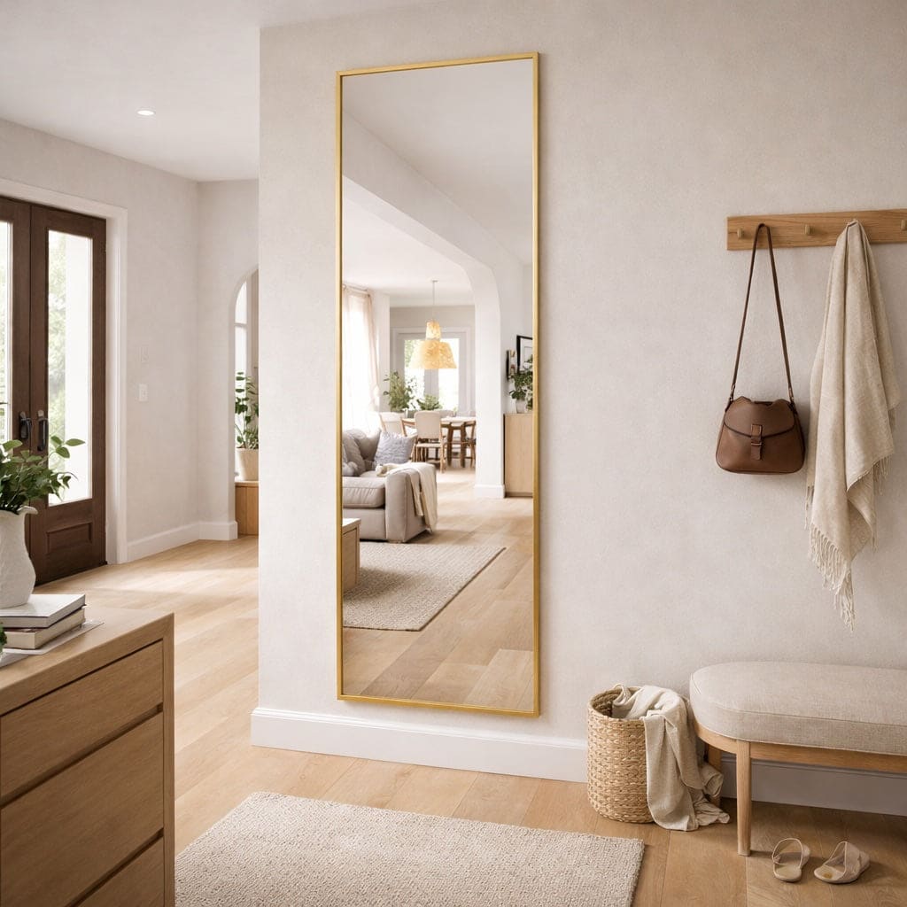 Takara - Full Length Gold Metal Rectangle Mirror - 180cm x 60cm - Joe’s Haven