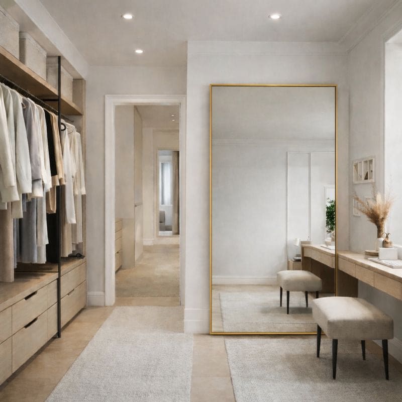 Takara - Full Length Gold Metal Rectangle Mirror - 180cm x 90cm - Joe’s Haven