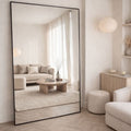 Takara - Full Length Black Metal Rectangle Mirror - 200cm x 120cm - Joe’s Haven