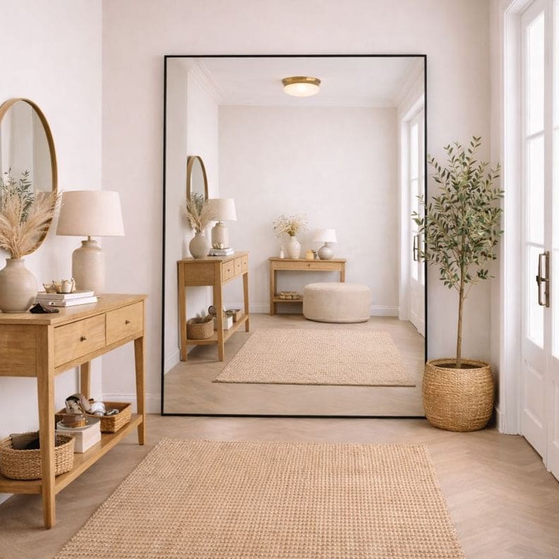 Takara - Full Length Black Metal Rectangle Mirror - 200cm x 120cm - Joe’s Haven