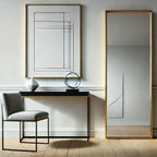 Takara - Full Length Leaner Gold Metal Rectangle Mirror - 150cm x 60cm - Joe’s Haven