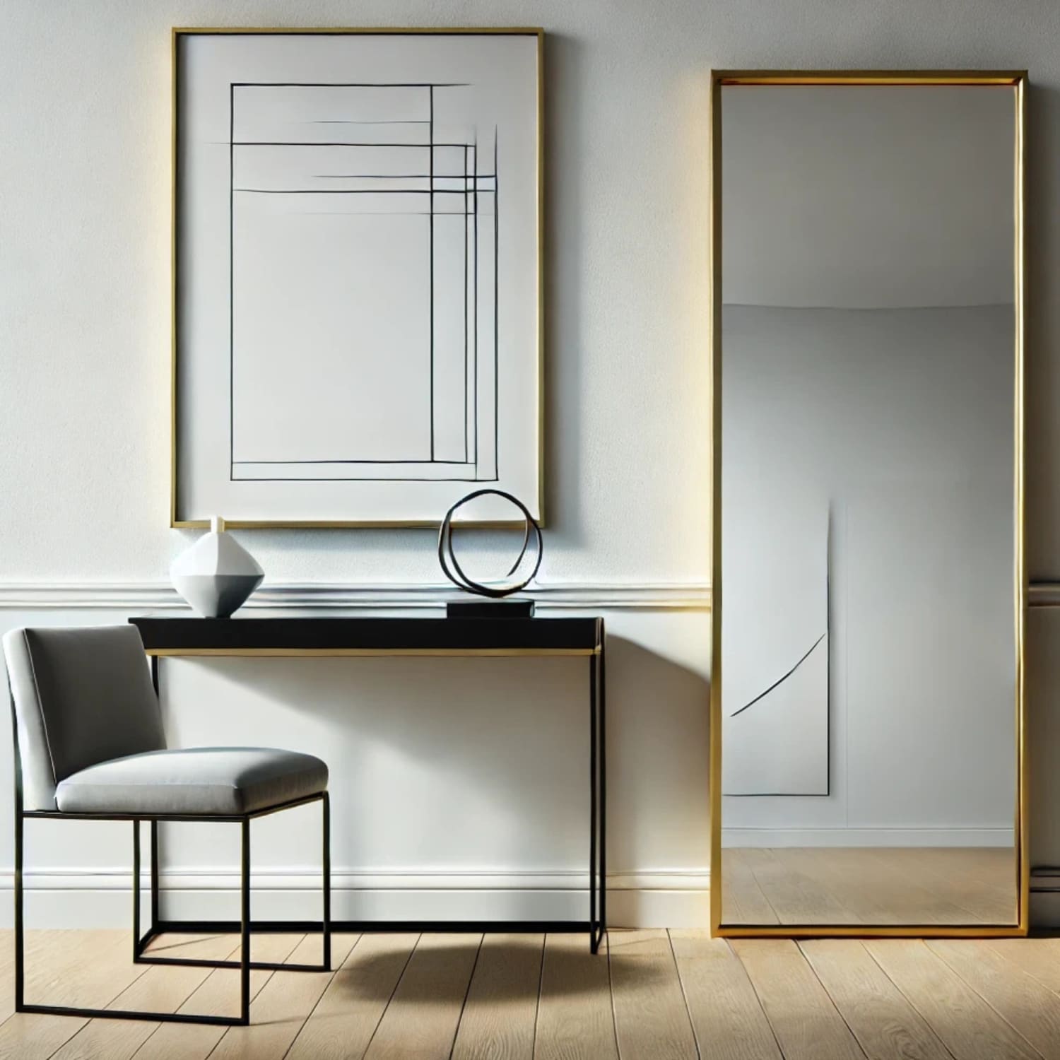 Takara - Full Length Leaner Gold Metal Rectangle Mirror - 150cm x 60cm - Joe’s Haven