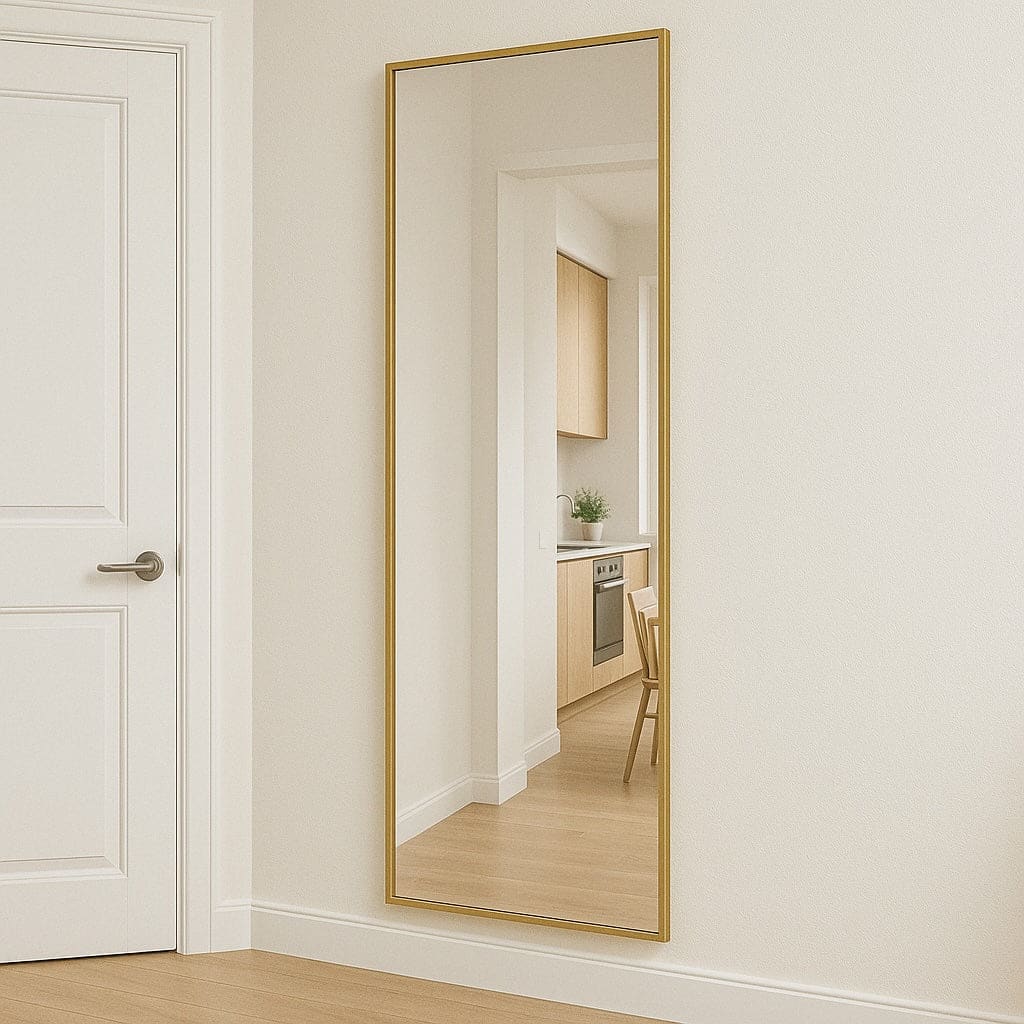 Takara - Full Length Gold Metal Rectangle Mirror - 180cm x 60cm - Joe’s Haven