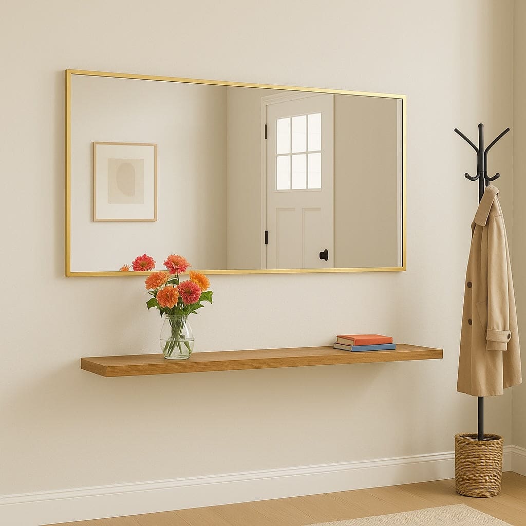 Takara - Full Length Gold Metal Rectangle Mirror - 180cm x 90cm - Joe’s Haven