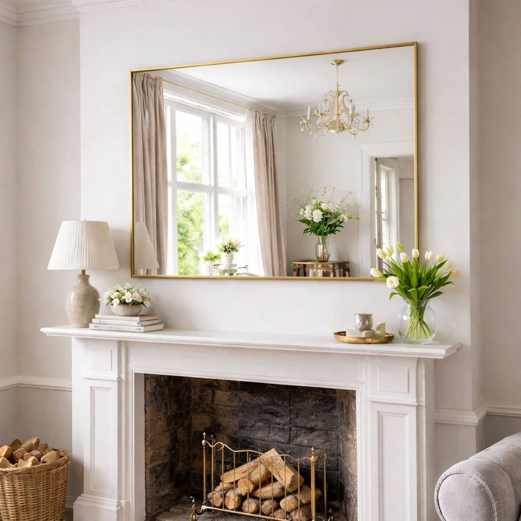 Takara - Gold Metal Rectangle Mirror - 120cm x 95cm - Joe’s Haven